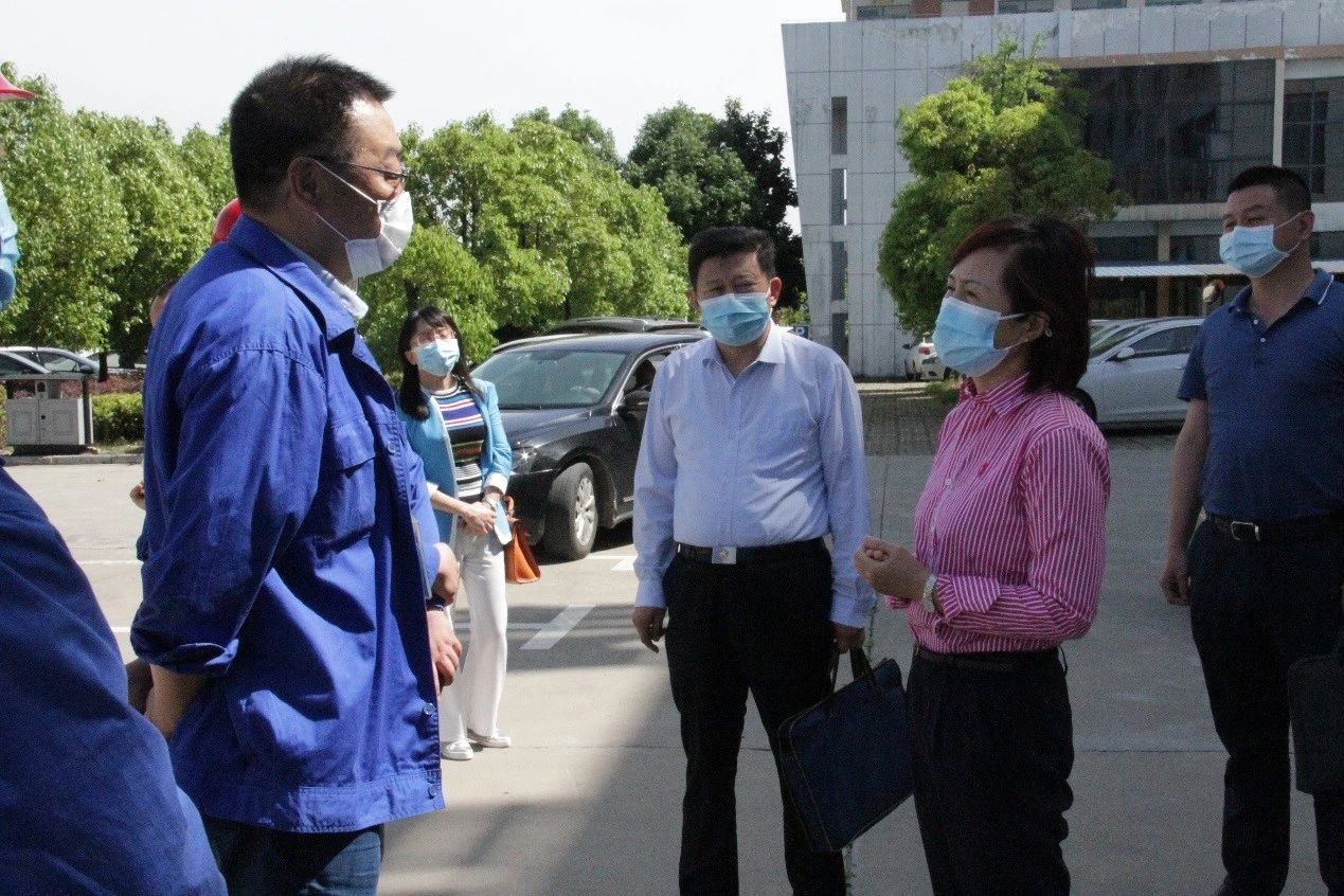 湖北省自然资源厅副厅长夏亚灵一行莅临安博·体育平台-（中国）有限公司
重工走访调研